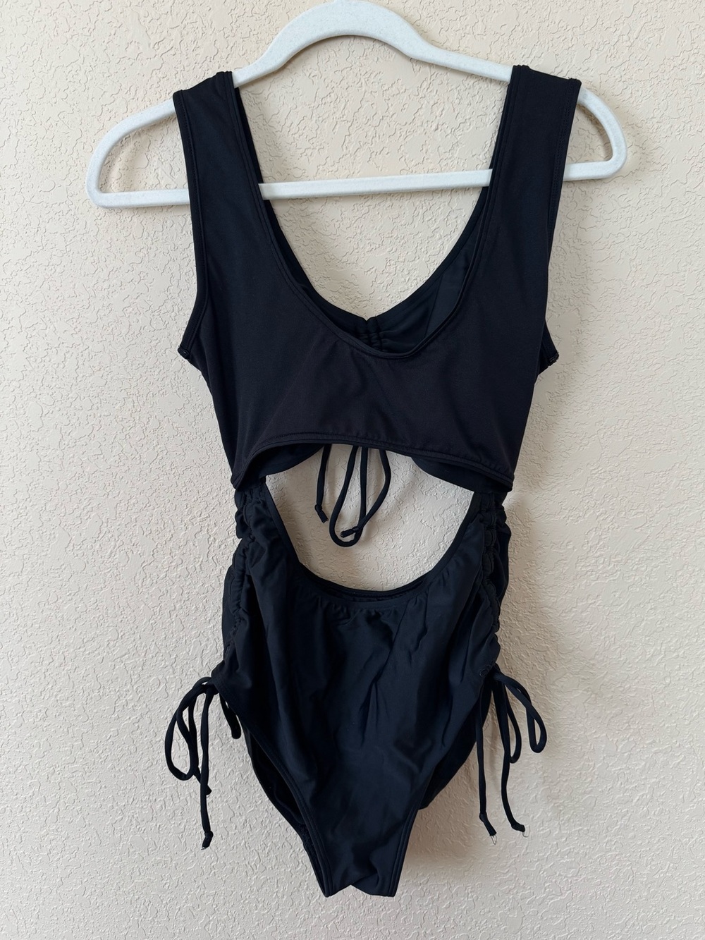 Albion Fit Venice Cut Out Black One Piece  Monokini Swimsuit, Size M